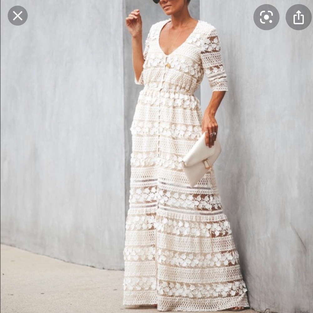 Vici white maxi dress